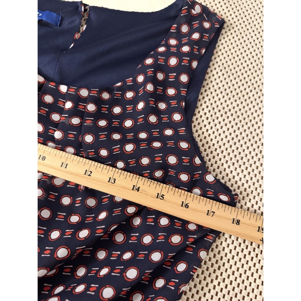 Apt 9 Midi Dress Petite Large Fit Flare‎ Flowy Career Office Sleeveless Chiffon - Picture 6 of 12